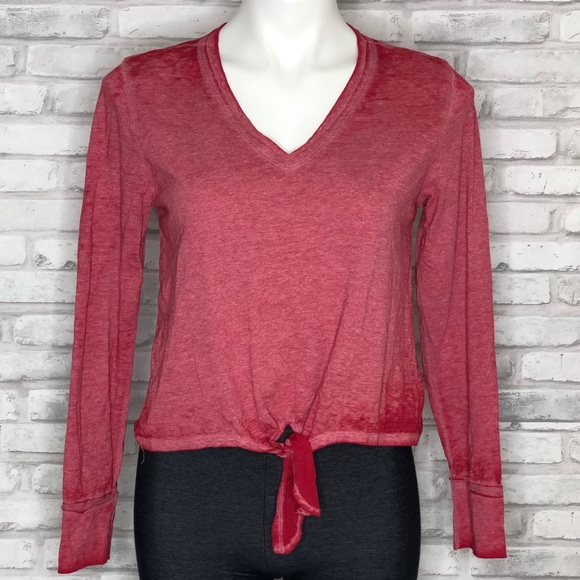 American Rag Tops - American Rag v neck red knot top, NWT, small